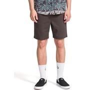 Volcom Men's Road Trip Elastic Waist 19" Relaxed Fit Short, Stealth, Small