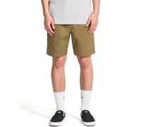 Volcom Mens Road Trip Elastic Waist 19" Relaxed Fit Short, Wintermoss, Small