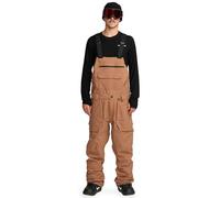 Volcom mens Roan Bib Overall Snowboard Pant - 15k Waterproof 2-layer Repreve® Fibers, Terra Brown, Medium