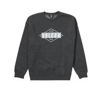 Volcom Men's Roundabout Crew 2 Fleece Sweatshirtew, Heather Black, M