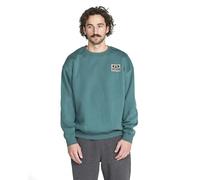 Volcom mens Roundabout Crew Fleece Sweatshirt - Soft Midweight Pullover Ribbed Cuffs, Ranger Green, L