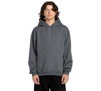 Volcom Men's Single Stone Pullover Hoodie Fleece Sweatshirt, Asphalt Black, L
