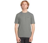 Volcom Men's Standard UPF 50+ Short Sleeve Loose Fit Rashguard Rash Guard Shirt, Modstone Heather Grey, S