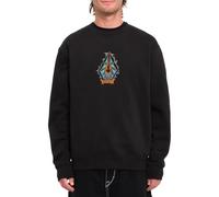 Volcom Men's Watanite Crew Fleece Sweatshirt, Black, S