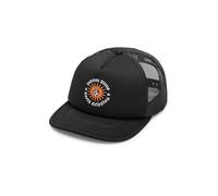 Volcom Men's Trucker Hat - Adjustable Flat Brim Cap with Logo, Truck Stop Black