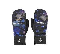 Volcom Men's V.CO Nyle Snowboard Mitts - Waterproof Insulated Mittens Silicone Grip Palm, Space Aloha, Small
