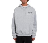 Volcom mens Workwear Pullover Hoodie - Soft Brushed Fleece, Heather Grey, S
