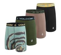 Volcom Mens Boxer Briefs Poly Spandex Performance Boxer Briefs Underwear, Celeste/Green/Champagne/Black, M