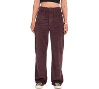 Volcom - Pantalon en velours côtelé - Weellow II Corduroy Pant W Raisin for Women in Cotton - Size 27 US - Burgundy Burgundy 27 US