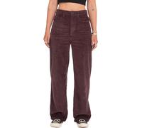 Volcom - Pantalon en velours côtelé - Weellow II Corduroy Pant W Raisin for Women in Cotton - Size 30 US - Burgundy Burgundy 30 US