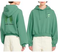 Volcom - Poly-cotton hooded sweatshirt - Fa Mickey Mason Pull Over Evergreen for Women - Size S - Green Green S
