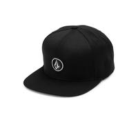 Volcom Quarter Twill Flat Peak Cap in Black for men