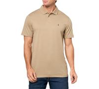 Volcom Short Sleeve Polo Shirt - Classic Fit, Soft Cotton Blend, Modern Casual Style, Khaki, Medium