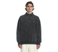 Volcom - Half-zip high-neck sweatshirt - Single Stone Quarter Zip Light Acid Black for Men in Cotton - Size L - Grey Grey L