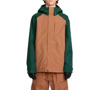 Volcom - Snowboard Jacket in GORE-TEX ePE - Dua Insulated Gore-Tex Jacket Terra Brown for Men - Size L Brown L