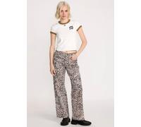 Volcom - Stoned BF Lowrise Animal Print - Pants - brown - W27 - 98% Cotton, 2% Elastane