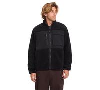 Volcom - Sherpa fleece jacket with zip - Storm Stone Zip Fleece Raisin for Men - Size XL - Black Black XL