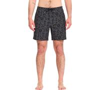 Volcom - Stretch swim shorts - Melange Trunk 17 Boardshort Asphalt Black for Men - Size L - Grey Grey L