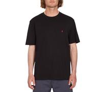 Volcom tshirt short sleeve mens cotton crew neck Stone Blanks black HALF PRICE