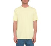 Volcom tshirt short sleeve mens cotton crew neck Stone Blanks yellow