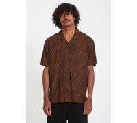 Volcom - Casual shirt - Utopias Print SS Shirt Brown Horn for Men - Size M Brown M