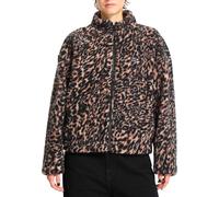 Volcom - Warm Fleeces with zip - Wylding Out Sherpa W Animal Print for Women in Recycled Polyester - Size S - Beige Beige S