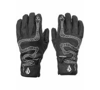 Volcom - Waterproof and Insulating Snowboarding Gloves in Primaloft®- Men's - Hipee Glove Black for Men in Leather - Size S Black S