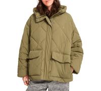 Volcom - Waterproof hooded insulated jacket - Women's - Out Of Boxy Puff - Out Of Boxy Puff W Wintermoss for Women in Nylon - Size S - Green Green S