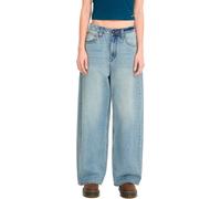 Volcom - Wide-leg cotton trousers - Beeggy Denim Pants Dusty Blue Wash for Women - Size 26 US Blue 26 US