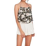 Volcom Womens Coco Halter Cami Backless Blouse L