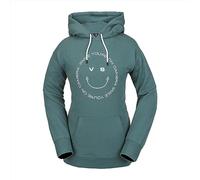 Volcom Women's Costus Pollover Baselayer Hooded Fleece Snow Sweatshirt, Balsam S4, L