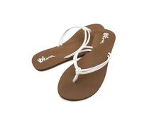 Volcom Women's Forever and Ever Flip Flop Sandal, White-New, 6 UK