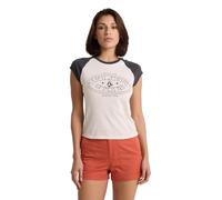 Volcom Womens Lawbreaker Short Sleeve Raglan - Soft Cotton Tee, Salt Crystal, M