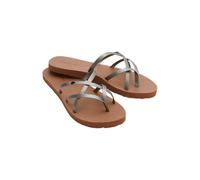 Volcom Women's New School Strappy Flip Flop Flat Slide Sandal, Old Gold, 7 UK