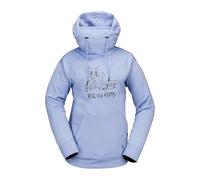 Volcom Women's Riding Hydro Hoodie Fleece Snowboard Ski Sweatshirt, Crystal Blue S5