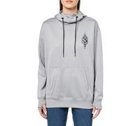 Volcom Women's Riding Hydro Hoodie Fleece Snowboard Ski Sweatshirt, Heather Grey S5