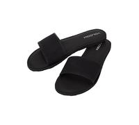 Volcom Women's Simple Synthetic Leather Strap Slide Sandal, Black Out - New, 5 UK