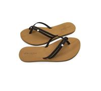Volcom Women's Thrills Sandal Flip-Flop, Black-New, 4 UK