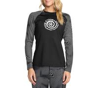 Volcom Women's V-Science Midweight Thermal Base Layer Long Sleeve Shirt, Blk-white, L