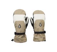 Volcom Women's V.SNOW Over Mitt - Waterproof 2-Layer Snowboard Mitten, Grip Palm, Oat, Medium
