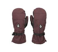 Volcom Women's V.SNOW Over Mitt - Waterproof 2-Layer Snowboard Mitten, Grip Palm, Oxblood, Large