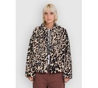 Volcom - Warm zipped fleece - Wylding Out Sherpa W Animal Print for Women - Size XS - Beige Beige XS