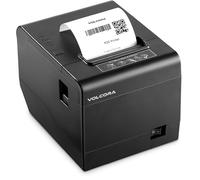 Volcora Thermal Receipt Printer, USB/WiFi Interface for Windows/MAC/Linux, 80mm POS Printer w/Auto Cutter, ESC/POS Command Support Cash Drawer, High Speed Wall Mount Kitchen Printer, Black