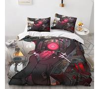 VOLDAX Skibidi Toilet 3 Pieces Quality 3D Printed Quilt Cover Set,Speaker Duvet Covers, Durable Hotel Bedding With Zipper Closure Pillowcases, Lovely for Graduation Gift Double（200x200cm）