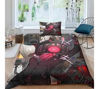 VOLDAX Skibidi Toilet 3D Printed Bedding Set,Speaker Soft Microfiber Quilt Covers, Stylish And Cozy Bedding for Him With Zipper Closure Pillowcases, Valentine's Day Gift Single(135x200cm)