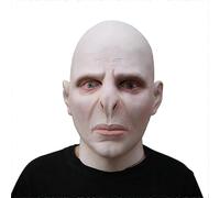 Voldemort Mask Demon Scary Halloween Mask Realistic Latex Mask Full Mask Cosplay Props for Adults_Lucky_B