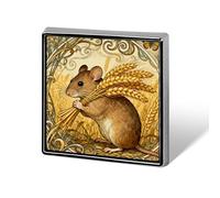 Vole Wheat Ear Brooch Pins Lapel Pins for Men Women Badge Button Cover Decorative Jewelry Charms for Hats Bags Backpacks Suits Shirts Scarves Clothing Accessories Banquet Wedding Gift