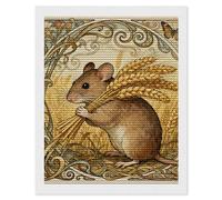 Vole Wheat Ear Diamond Art Kits for Adults 16"x20" DIY Diamond Painting Kit for Beginners Gem Art Painting with Round Full Drill Diamonds DIY Paint Paintings for Home Wall Decor Gift