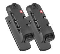 Volein 2 pcs Customs Locks for Luggage, TSA007 Authentication Security Locks Suitcase Replacement Password Locks for Travel 3 Digit Self-Setting Lock(Black)