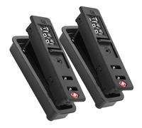 Volein 2 pcs Customs Locks for Luggage, TSA007 Authentication Security Locks Suitcase Replacement Password Locks for Travel 3 Digit Self-Setting Lock(Black)